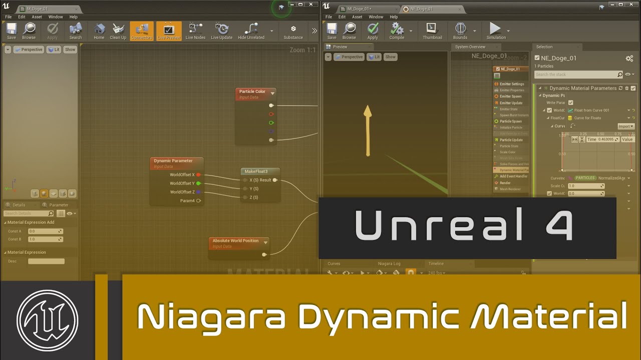 UE4 - Niagara Dynamic Material Parameter