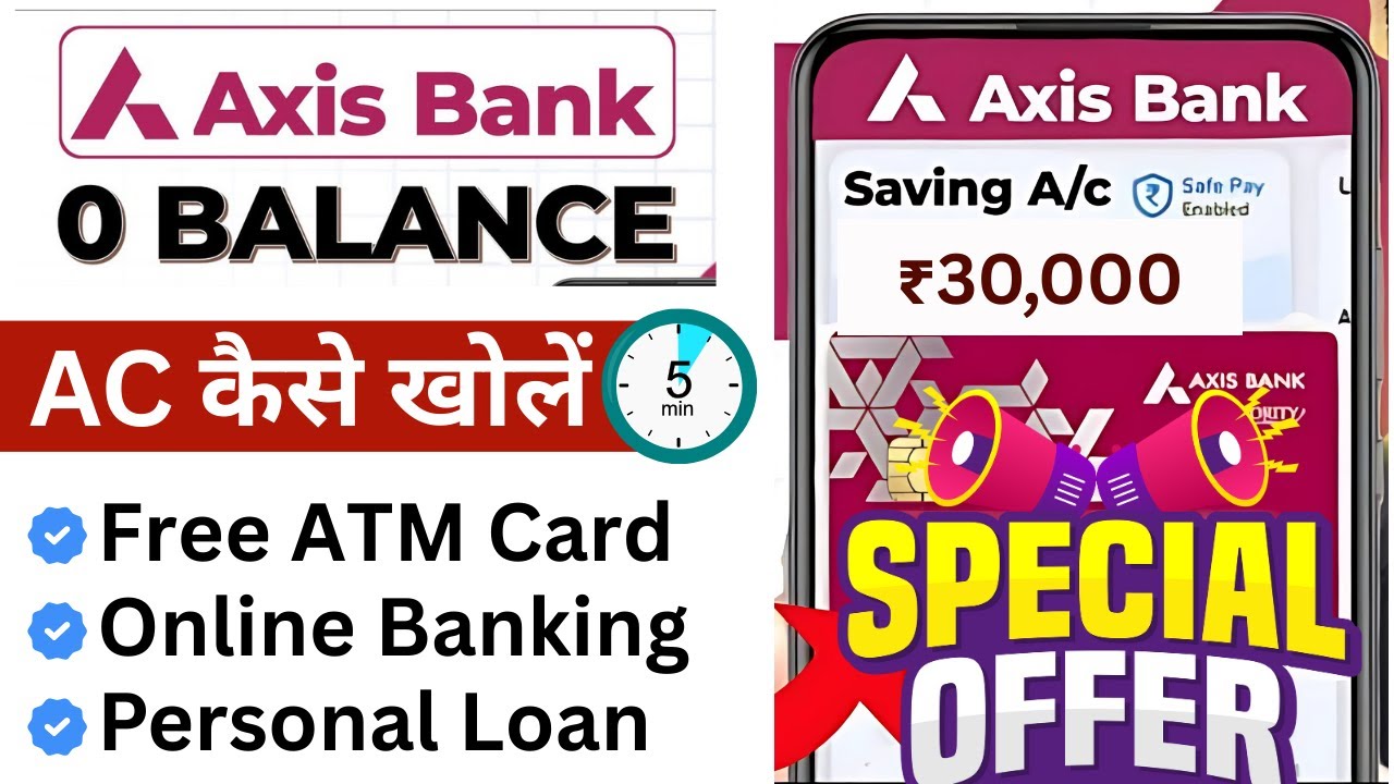 Axis Bank Zero Balance Account | Axis Bank | Axis Bank Savings Account Opening Online