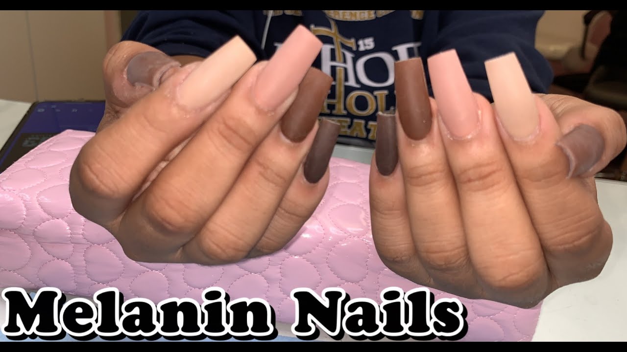 BROWN NUDE NAILS| DIFFERENT SHADES OF BROWN| MELANIN NAIL| WATCH ME WORK