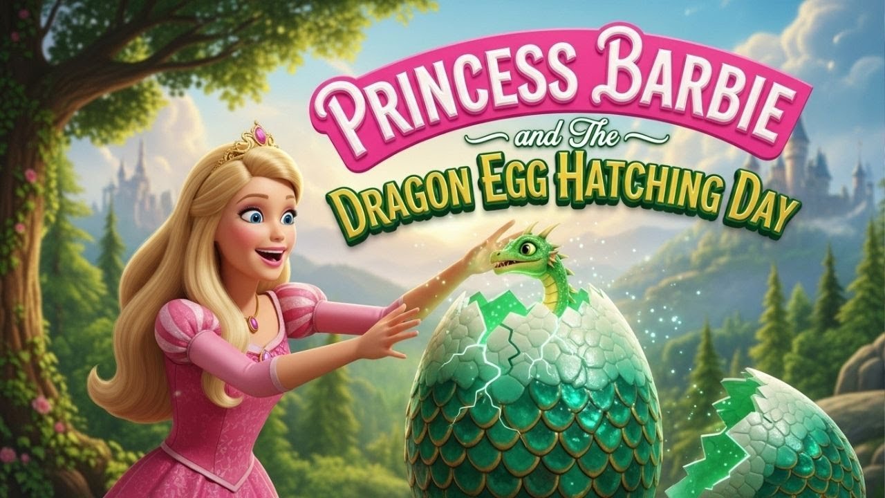 Princess Barbie and The Dragon Egg Hatching Day - Barbie Stories For Kids #barbiestory