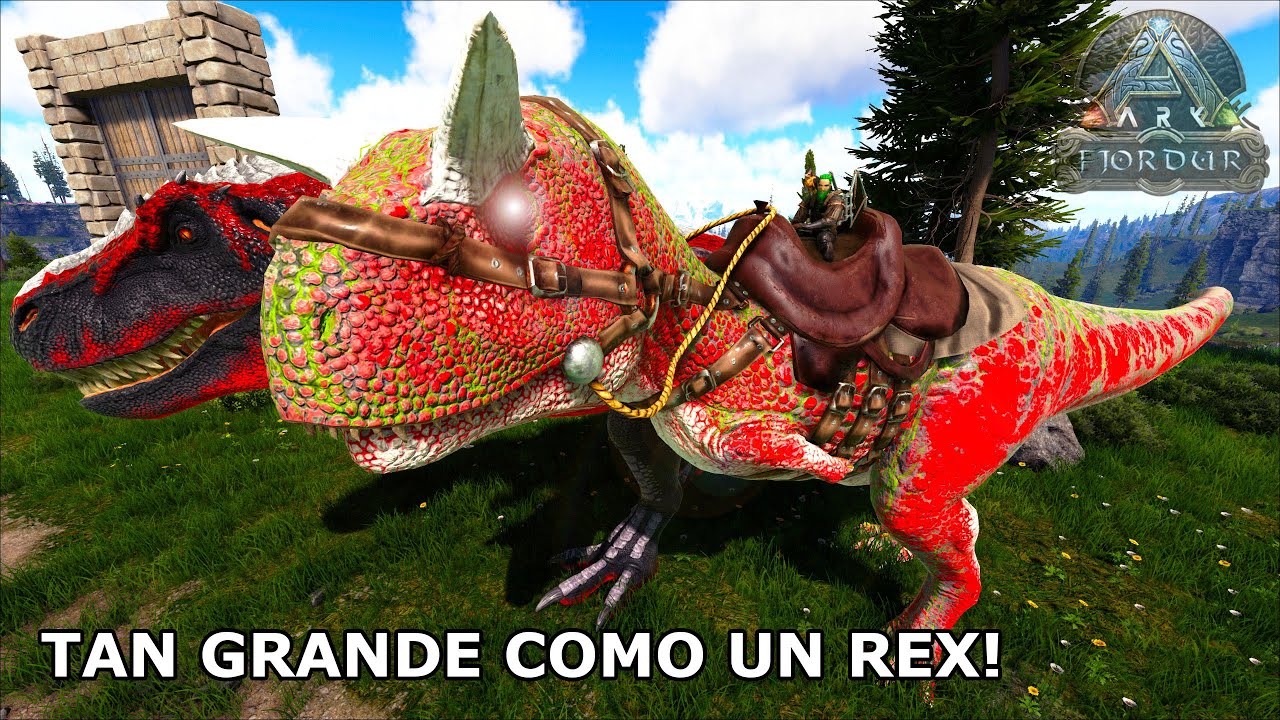 HE DOMESTICADO UN CARNOTAURO ALFA Y ES TAN GRANDE COMO UN TIRANOSAURIO REX! Fjordur ARK