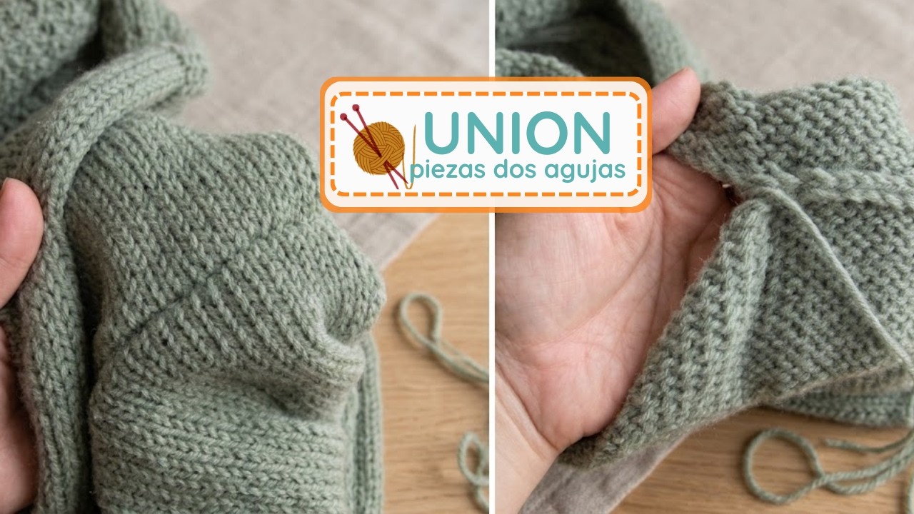 Como unir piezas tejidas a Dos Agujas