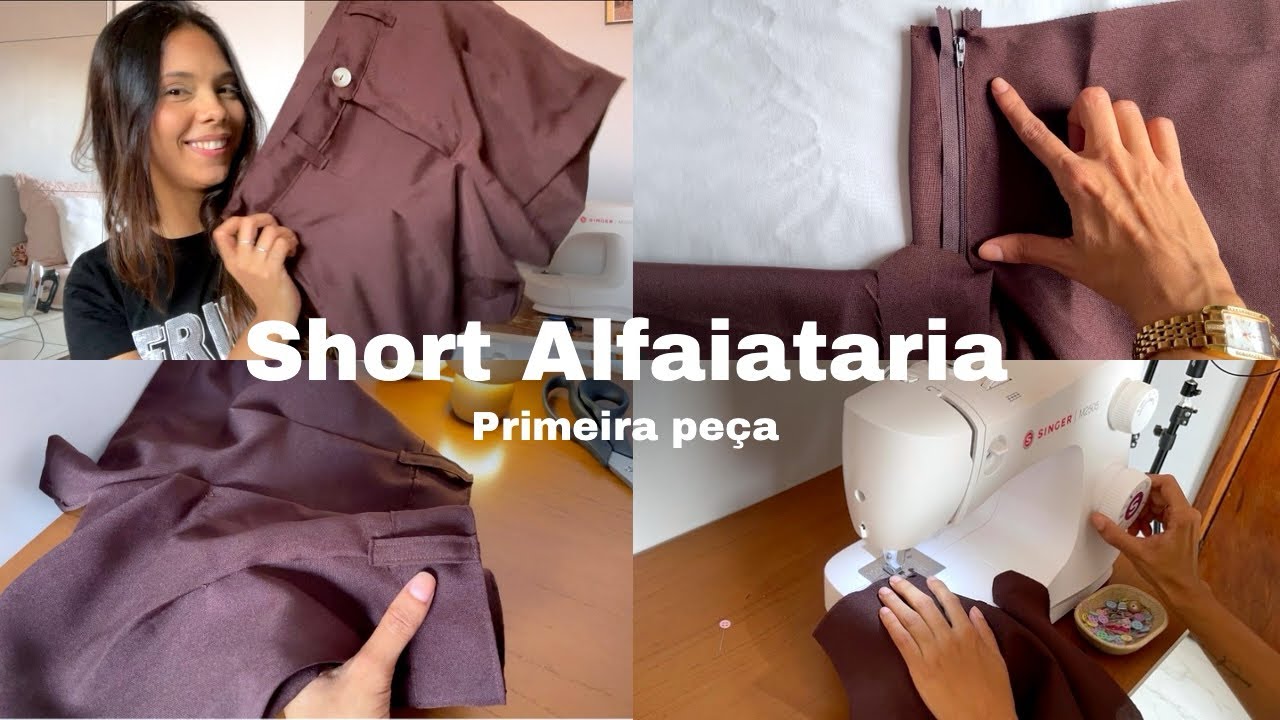 Como fazer short em Alfaiataria com bolsos, c&oacute;s e braguilha embutida - arm&aacute;rio c&aacute;psula