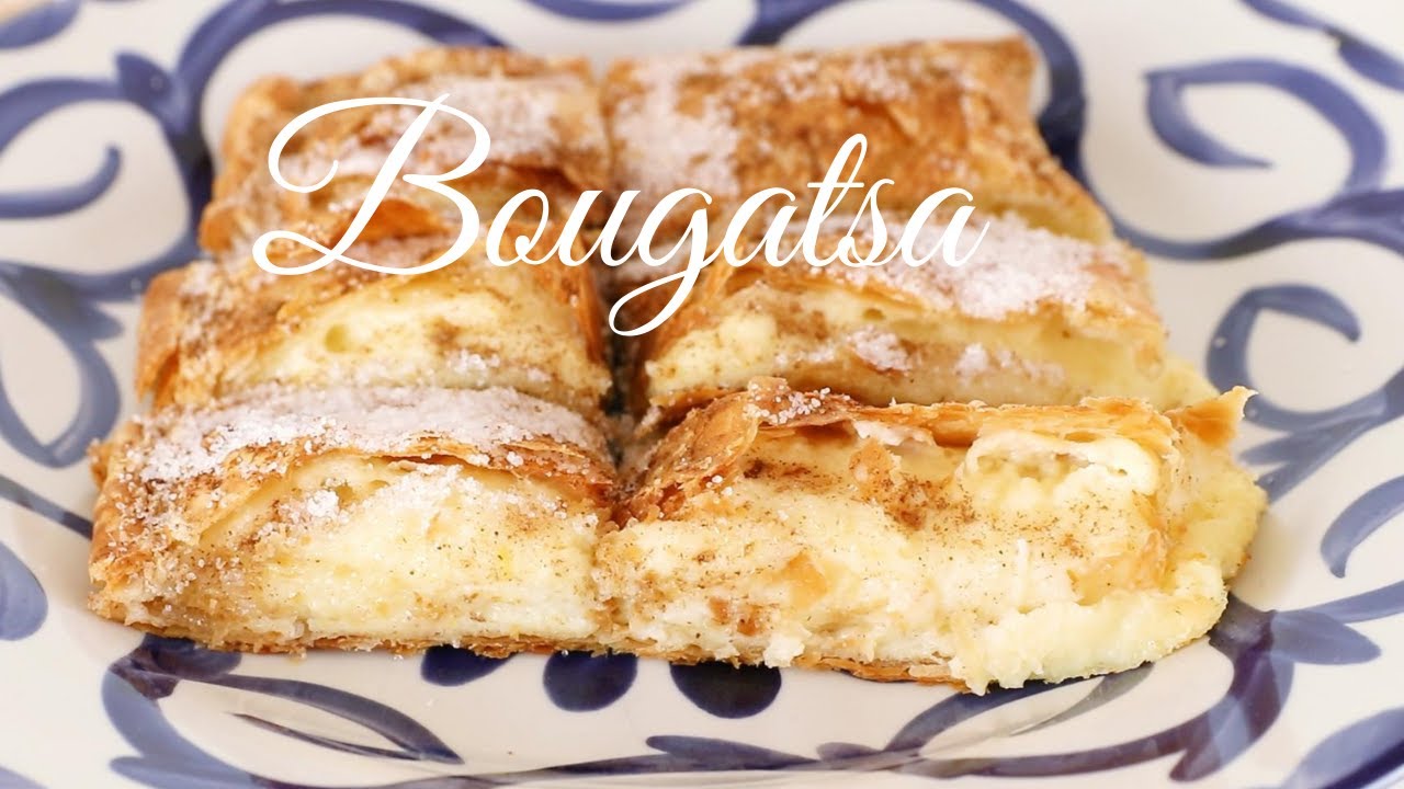 HOW TO MAKE GREEK BOUGATSA WITH PUFF PASTRY | EASY RECIPE | CUSTARD FILLED PASTRY | DESSERT