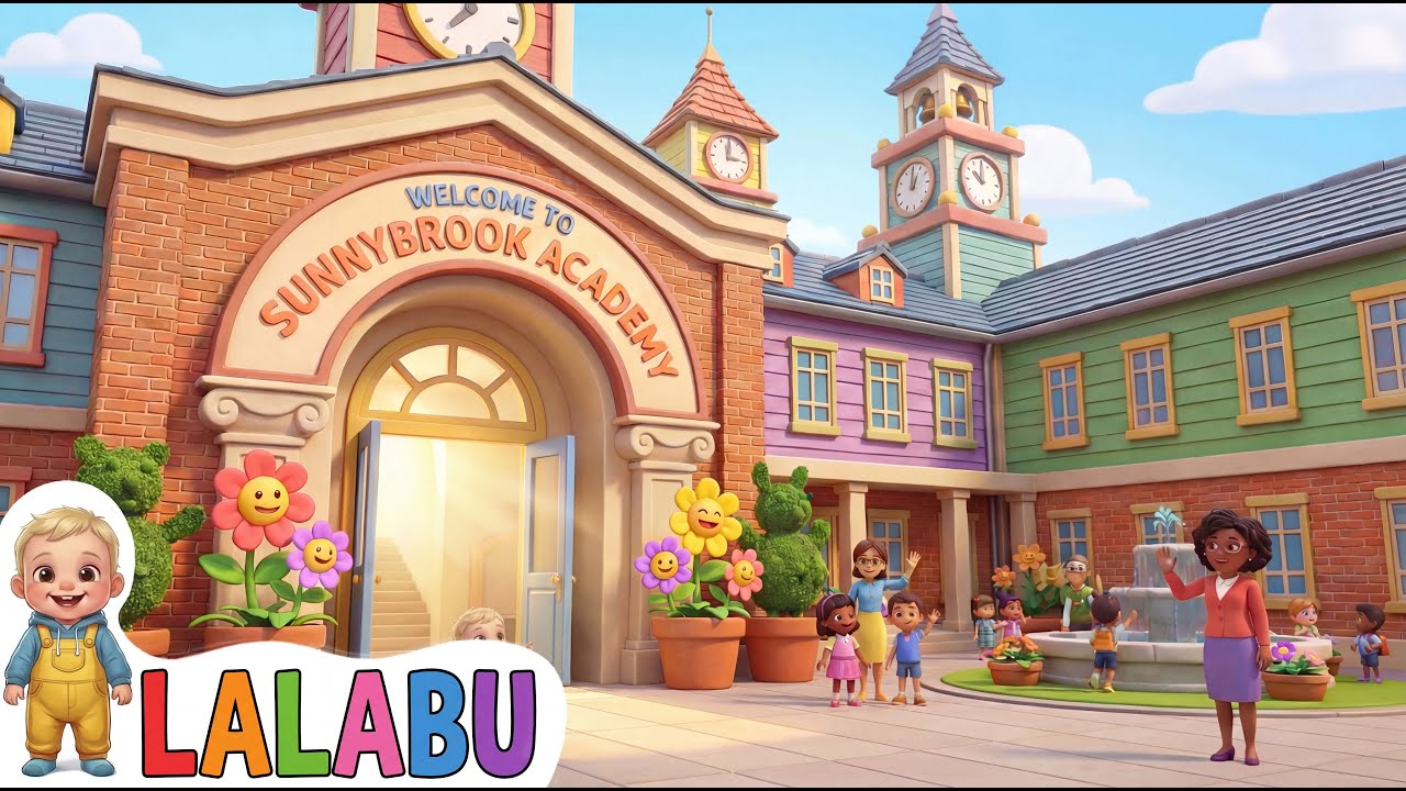 First Day School With @LalabuKids 🎉 | Nursery Rhymes Kids Song. #kidsvideo #youtubeshorts #kids