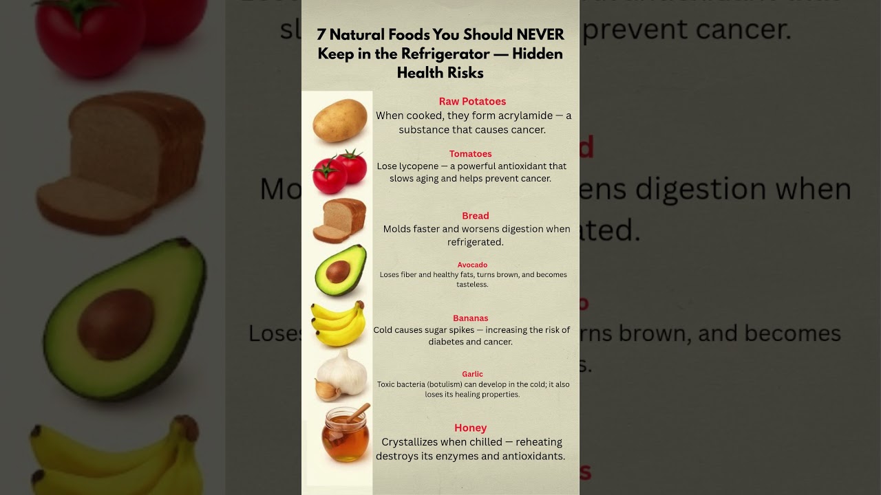 7 Natural Foods You Should NEVER Keep in the Refrigerator  | Hidden Health Risks You Must Know#viral