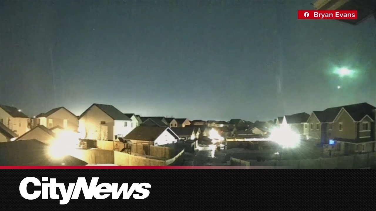 Albertans wake up early morning meteor flying across sky