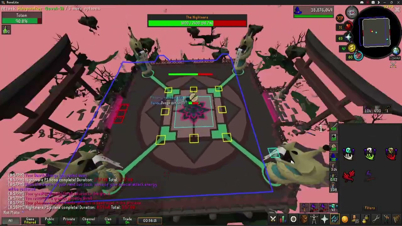 OSRS Solo Nightmare World Record 12:39 (Motorcyclist/100 Combat)