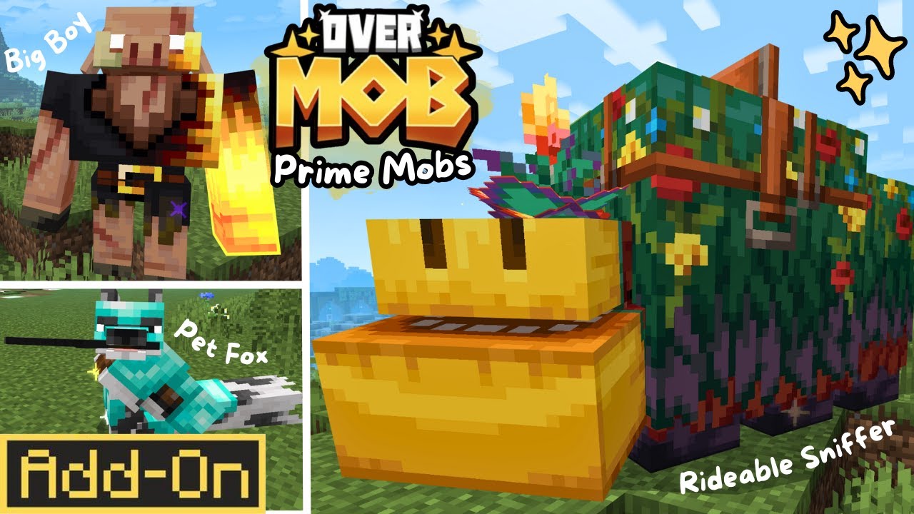 All PRIME Mobs ✨ Over Mob Add-On | Minecraft Bedrock Showcase