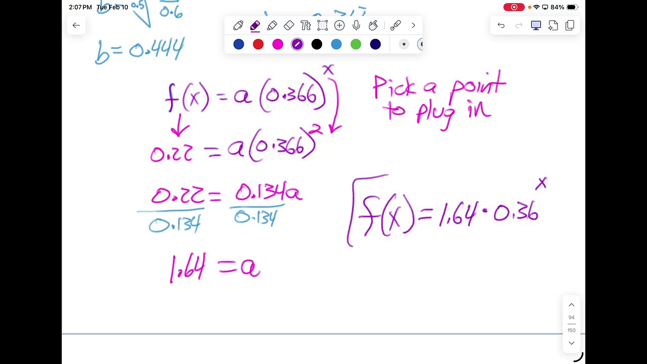 2,10 A1 writing equations for exponential functions