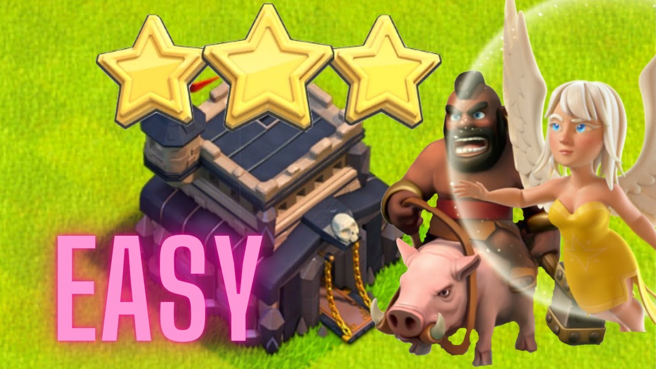 TH 9 Attack strategy queen walk hogs easy and simple