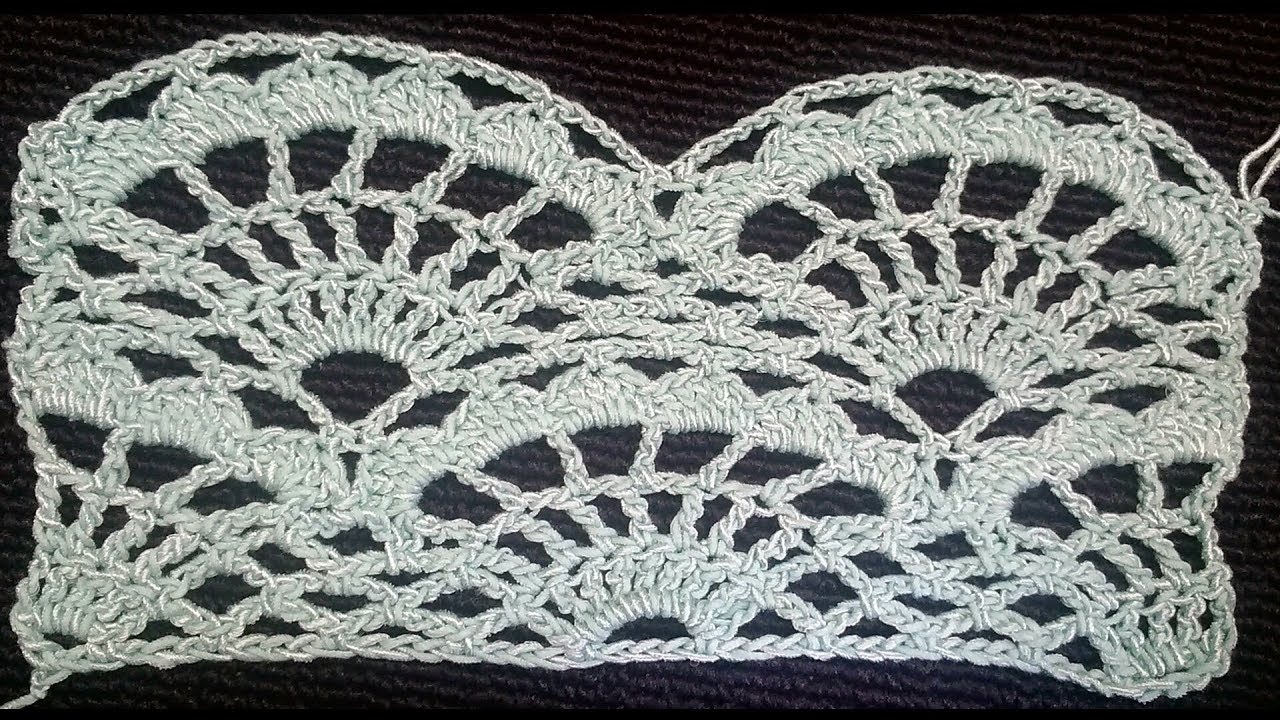 DIY CROCHET PONTO LEQUE 7 HD