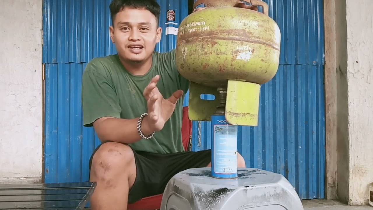 isi ulang tabung gas. transfer gas 3kg ke tabung gas kecil sangat mudah