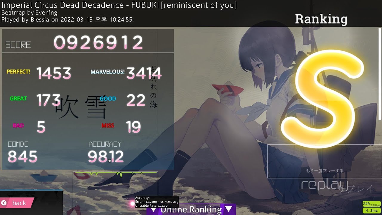Imperial Circus Dead Decadence - Fubuki 98.12%