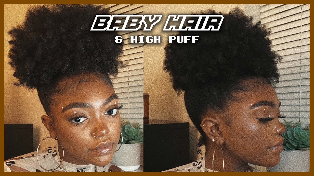 How I Do My Baby Hair and High Puff | Type 4 Natural Hair