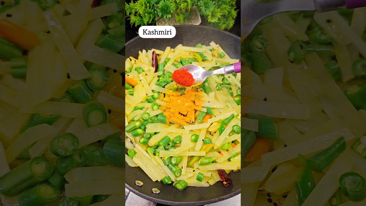 Beans Aloo Fry 😋 #viral #shortvideo  #shorts #potato #beans