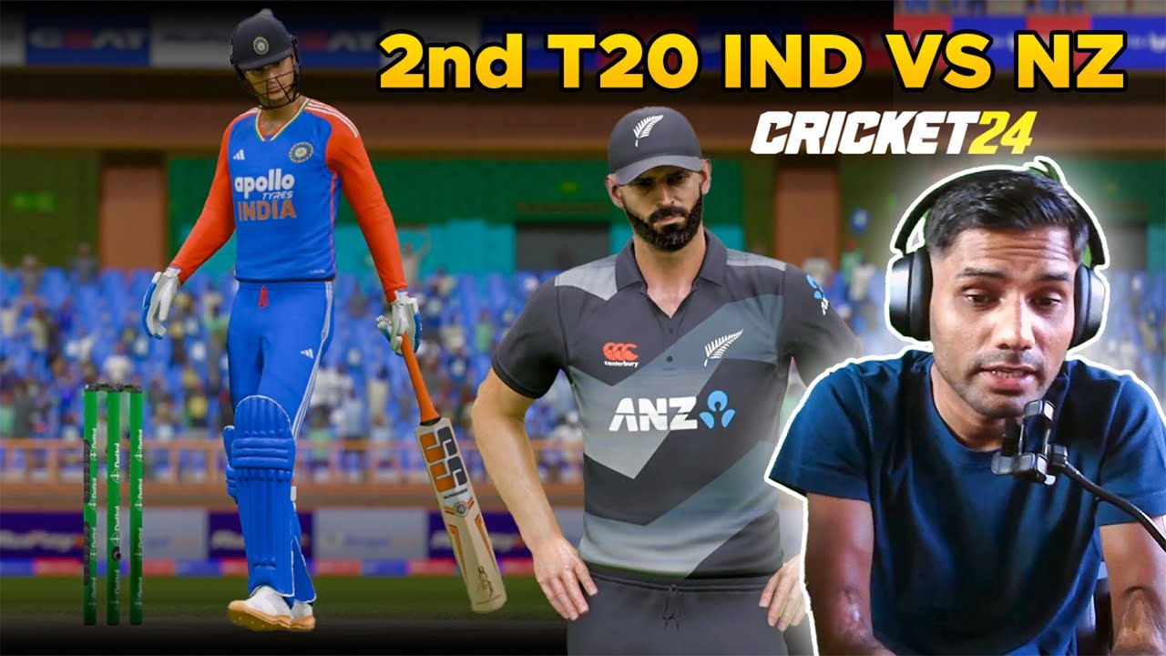 IND VS NZ 2nd T20 MATCH | CRICKET 24 PC GAMEPLAY | Dhaval Khatri Gaming
