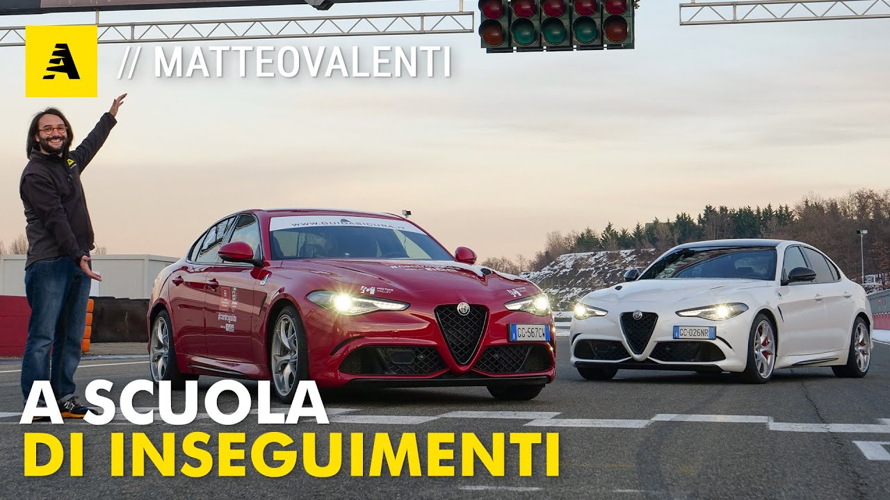 A scuola di INSEGUIMENTI con l'Alfa GIULIA Quadrifoglio [Il corso di guida delle Forze dell'Ordine]