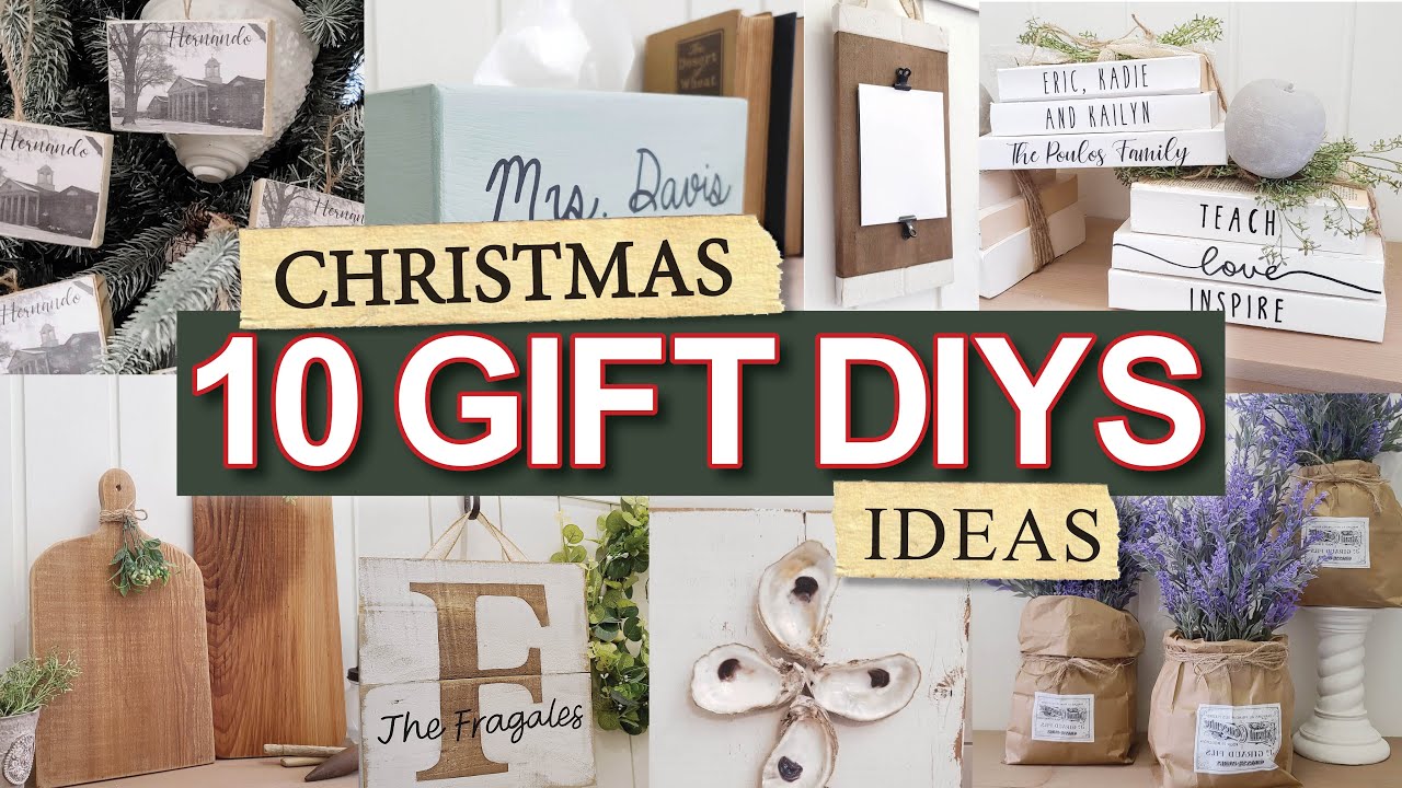 10 Beautiful Gift Ideas • Christmas DIY • Teacher Gifts • Personalized Presents • Wooden Signs