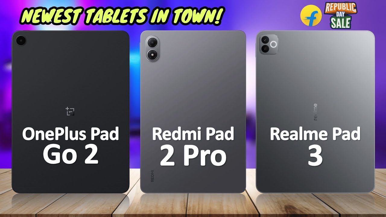 Redmi Pad 2 Pro VS OnePlus Pad Go 2 VS Realme Pad 3 | Flipkart Republic Day Sale
