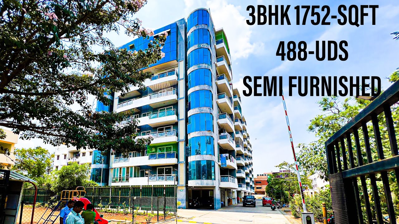 SAIBABA COLONY NSR ROAD FACING 3BHK SEMI FURNISHED EAST FLAT FOR SALE - 1752 SQFT - 488 SQFT UDS
