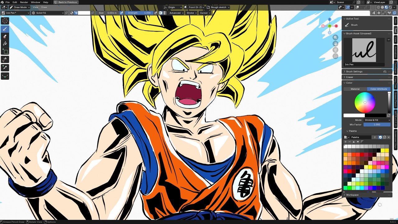 How to Draw Goku from Dragon Ball Z in Live Stream 0e (2026-02-22) #drawing #live #art