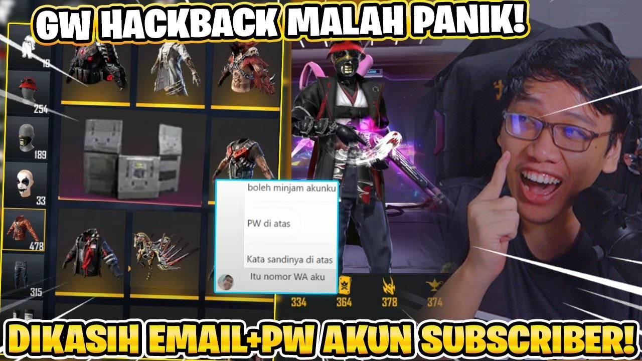 GW DIKASIH AKUN SUBSCRIBER TERUS GW HACKBACK WKWK!!