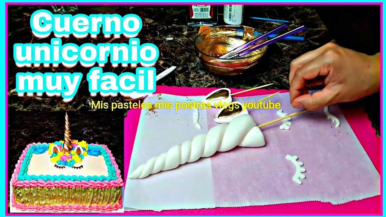COMO HACER UN CUERNO DE UNICORNIO MUY FÁCIL Y RÁPIDO EN FONDAT