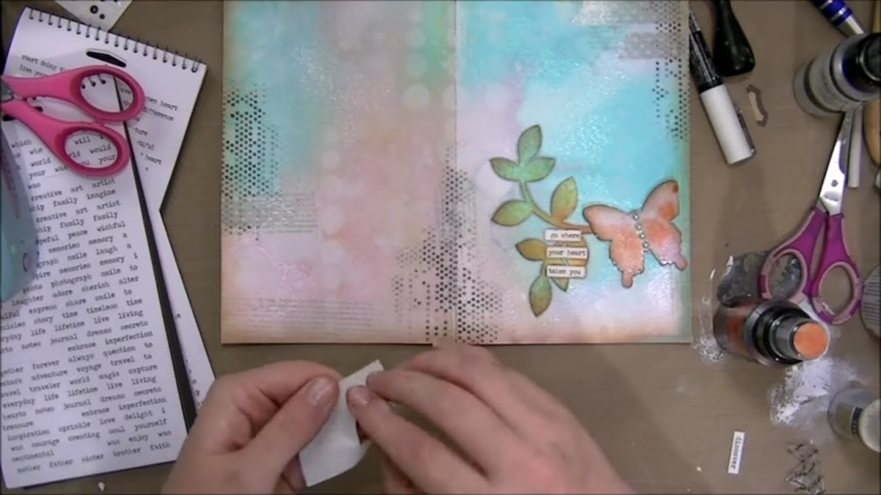 Art Journal | Lindy's Stamp Gang Starburst Ink Sprays + Stencils! | Mixed Media