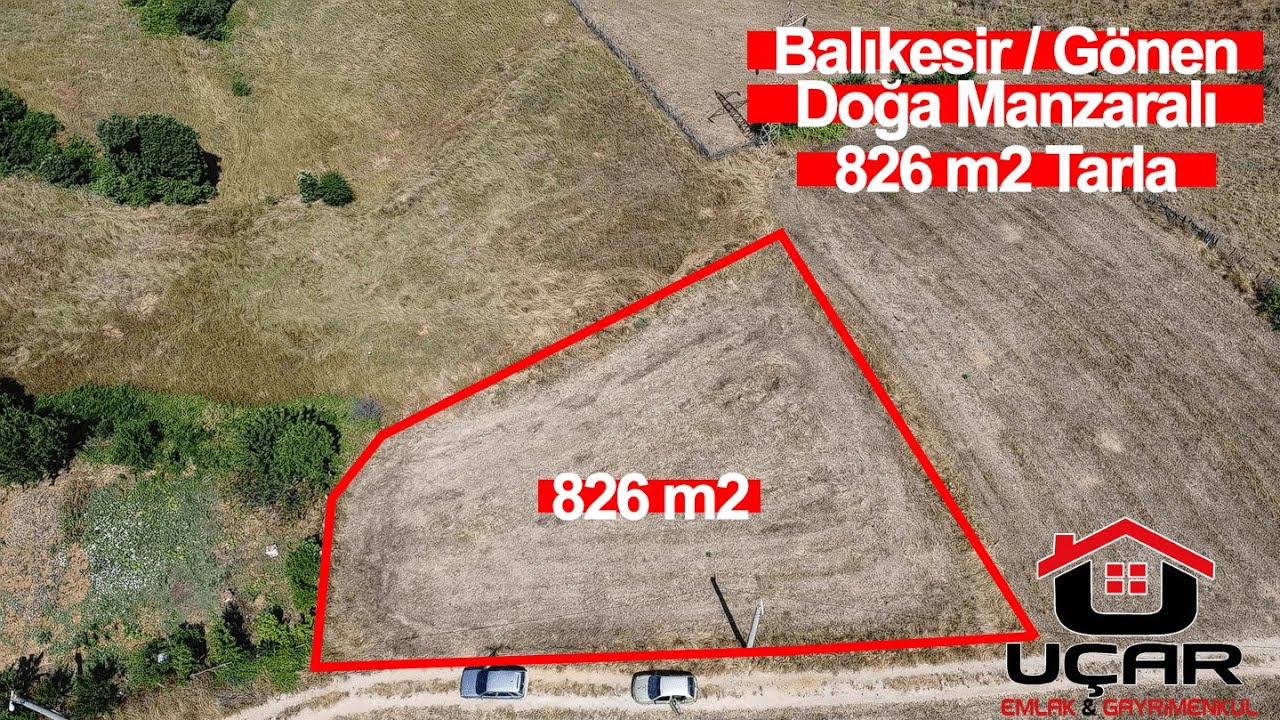 14- Uçar Emlak'tan Balıkesir/Gönen'de Doğa Manzaralı 826 m2 Tarla | AÇIKLAMAYI OKUYUN!