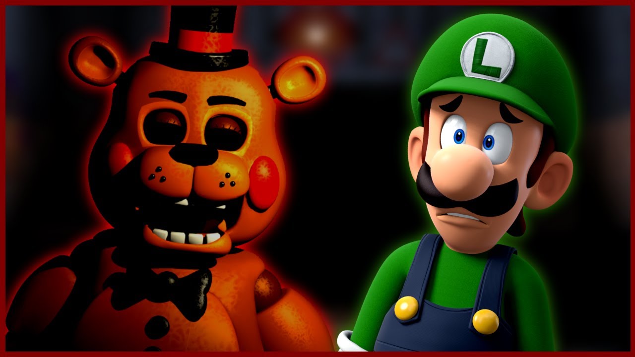 Luigi plays FNAF 2 #1 The toy animatronics are hunting greenie down