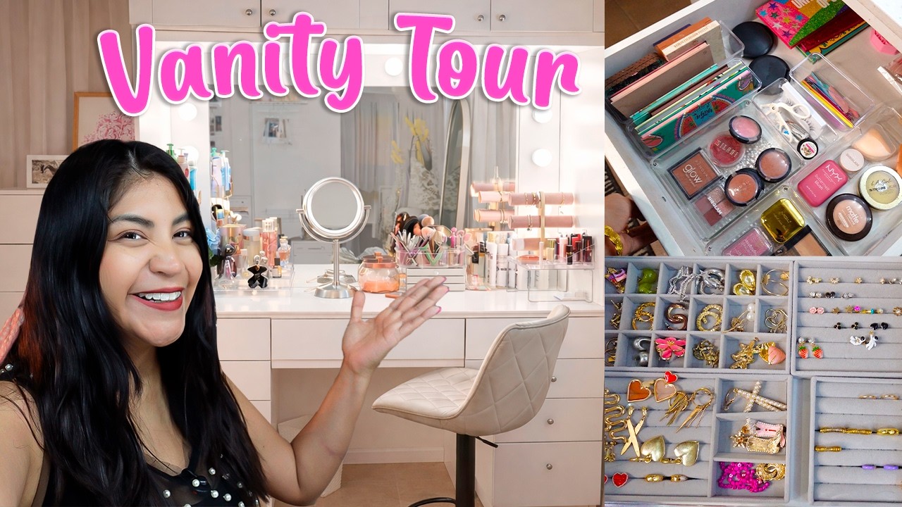✨ TOUR por mi VANITY💄💖 ¡Este maquillaje uso! Así organizo todas mis COSITAS! 🥰