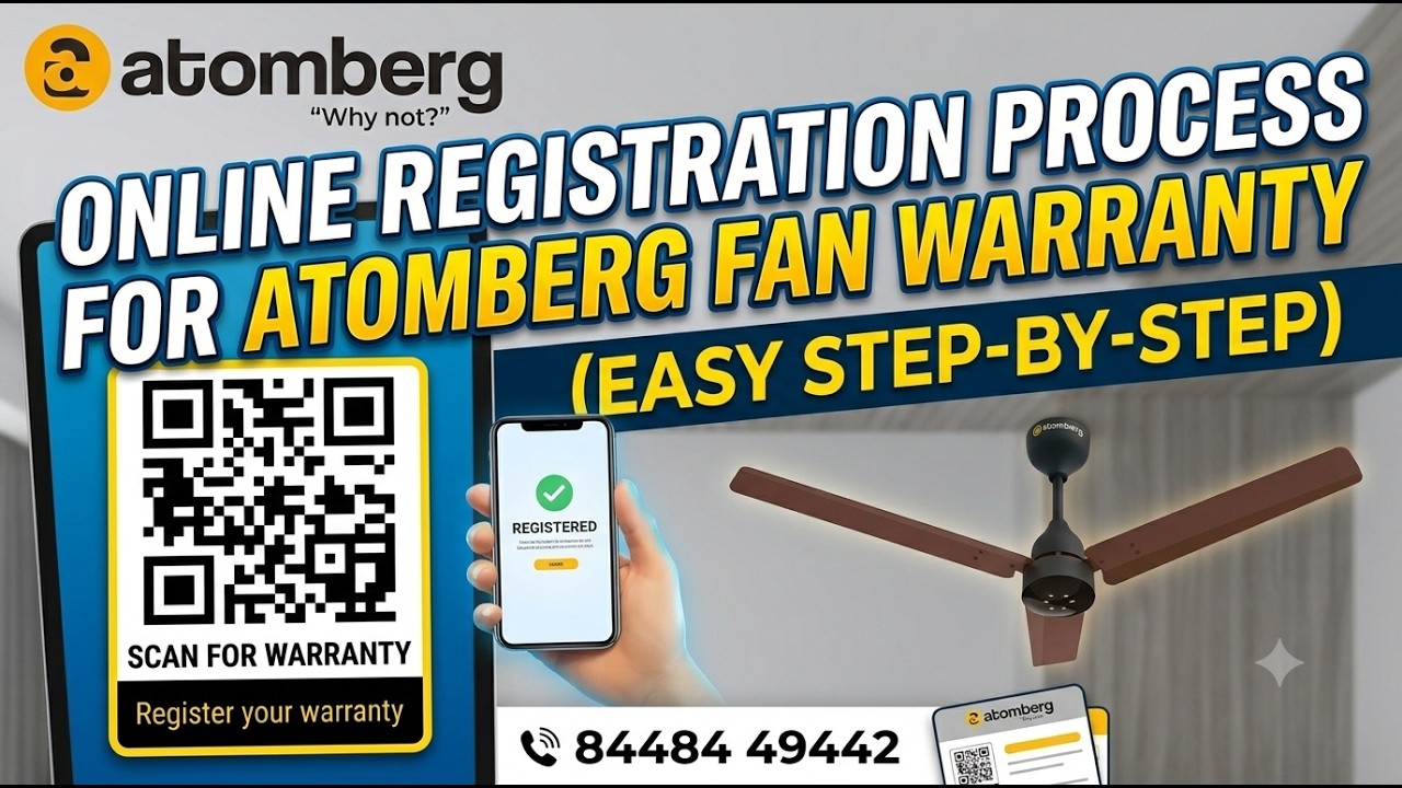 How to Register Atomberg Fan Warranty Online