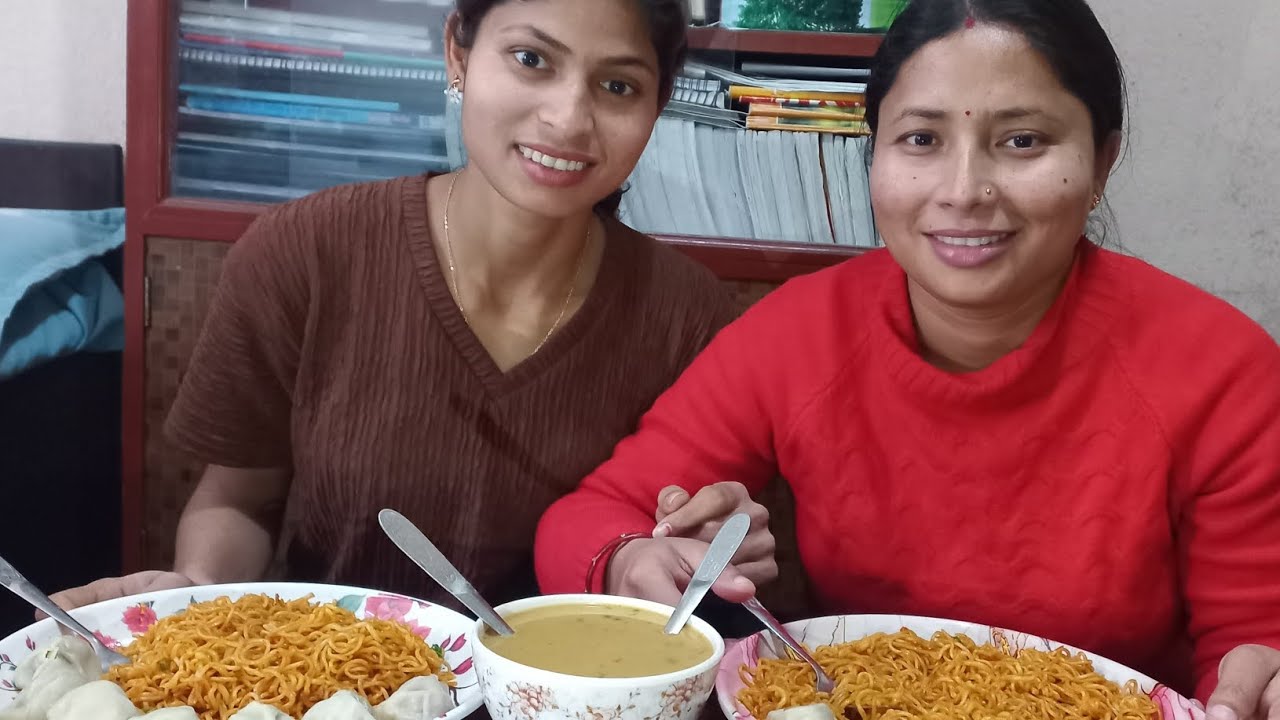 Jholmomo & Currentnoodles Mukbang🍝😀😀