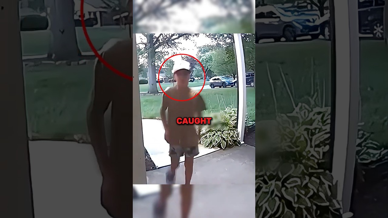 Kid caught ding dong ditching with his dad 😂