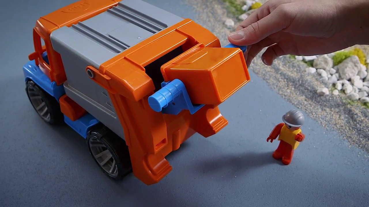 M&uuml;llwagen Spielzeugauto LENA&reg; TRUXX I Ab 2 Jahre [Inklusive LENA&reg; Spielfigur & M&uuml;lltonne] 2018