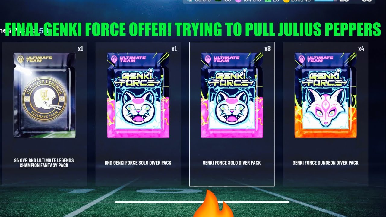 FINAL GENKI FORCE OFFER! TRYING TO PULL JULIUS PEPPERS, Madden 26 Ultimate Team
