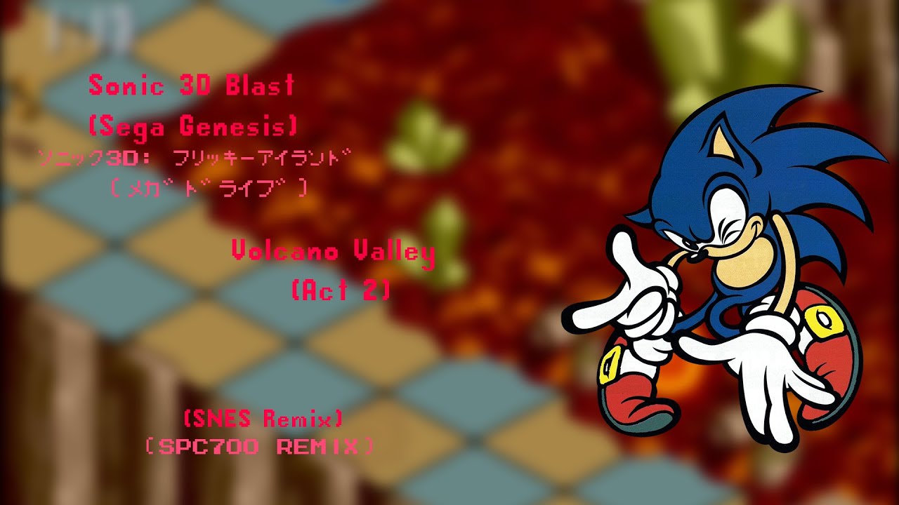 Sonic 3D Blast (Sega Genesis) - Volcano Valley (Act 1) (SNES Remix)