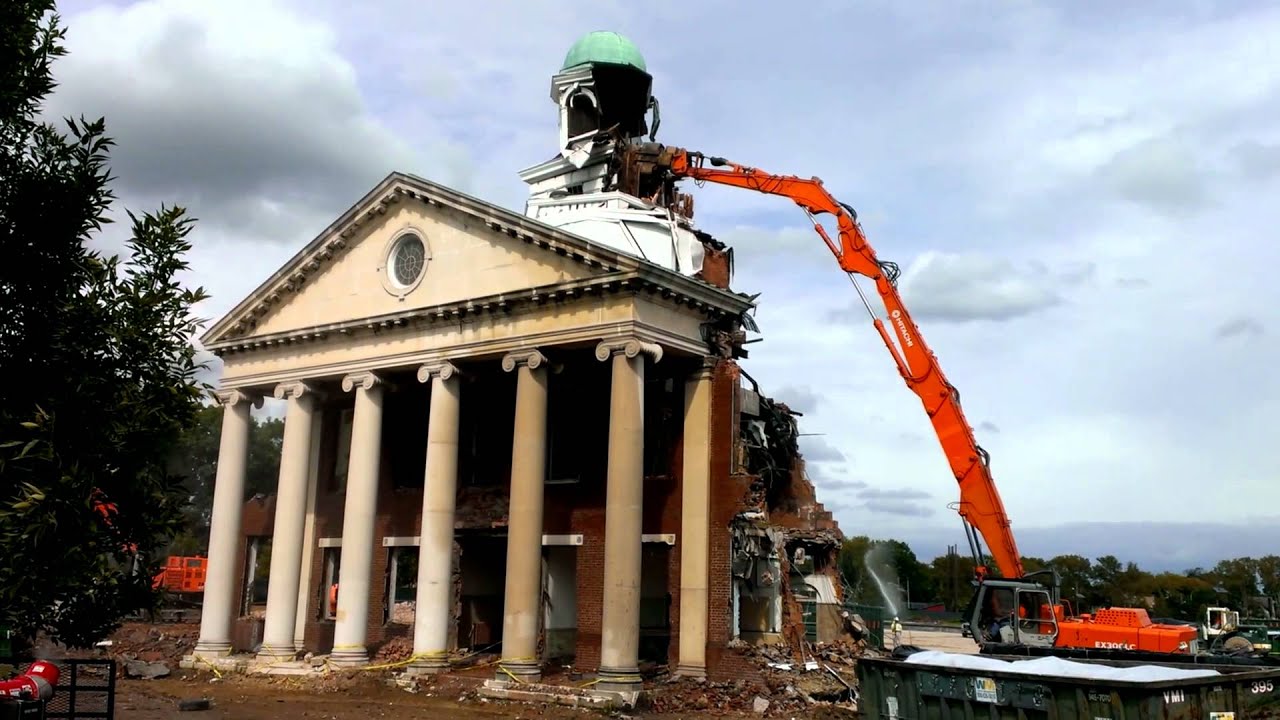 Trenton Central High School Building B Demolition With No Water Suppression On The Tower.(288)