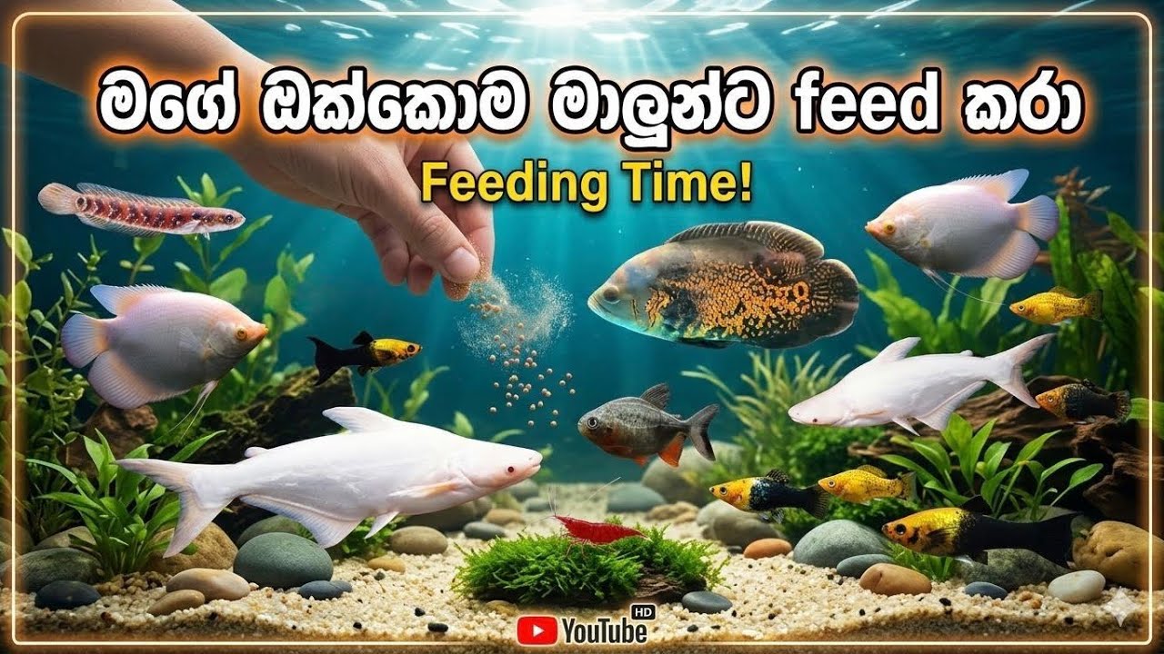 මගේ ඔක්කොම මාළුන්ට feed කරා 🐟🍤