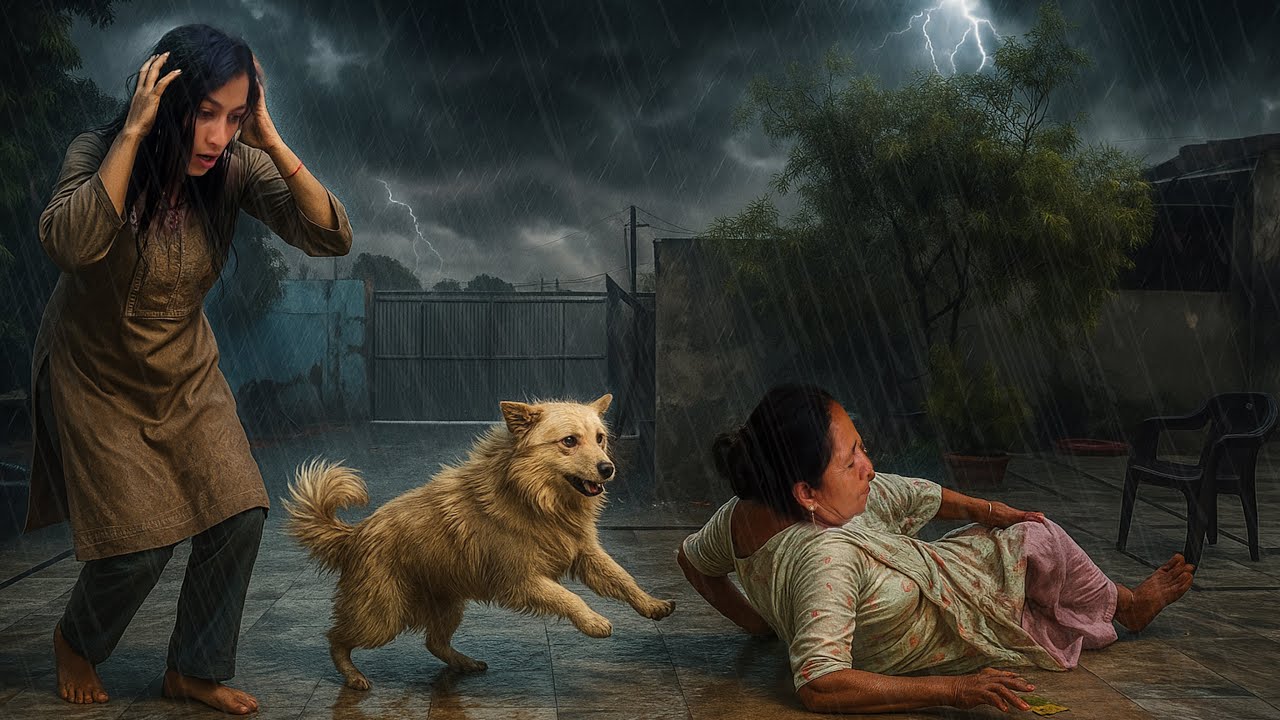 Barish bahut tez Si Rosko Floor toh Slip ho gya Mummy de satt lag gayi 😞