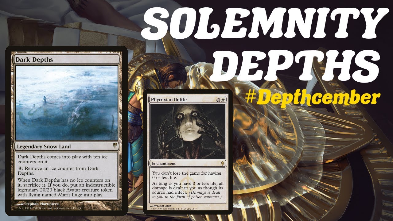 SOLEMNITY DEPTHS! Legacy Mono White Dark Depths / Solemnity / Phyrexian Unlife combo MTG