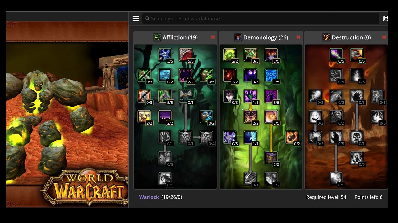 WoW Classic: Warlock Talents