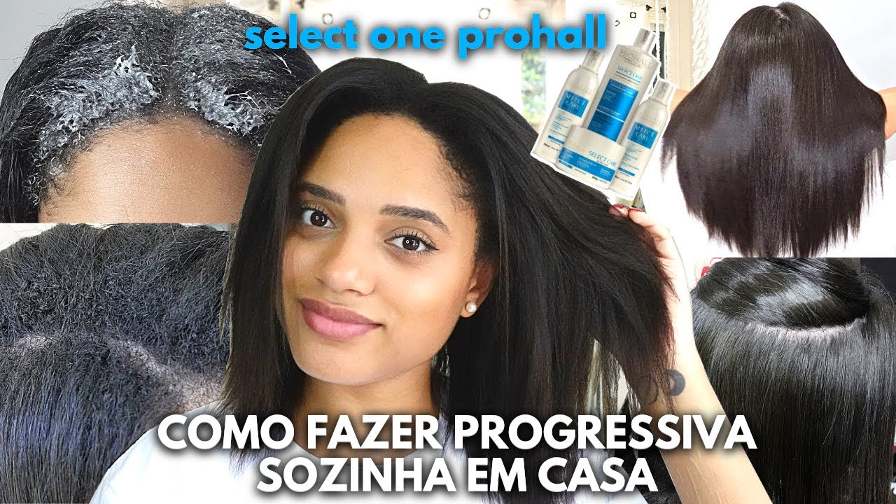 RETOQUE DE PROGRESSIVA SELECT ONE DA PROHALL EM CABELO MUITO CRESPO 4C Passo a Passo Sozinha em Casa