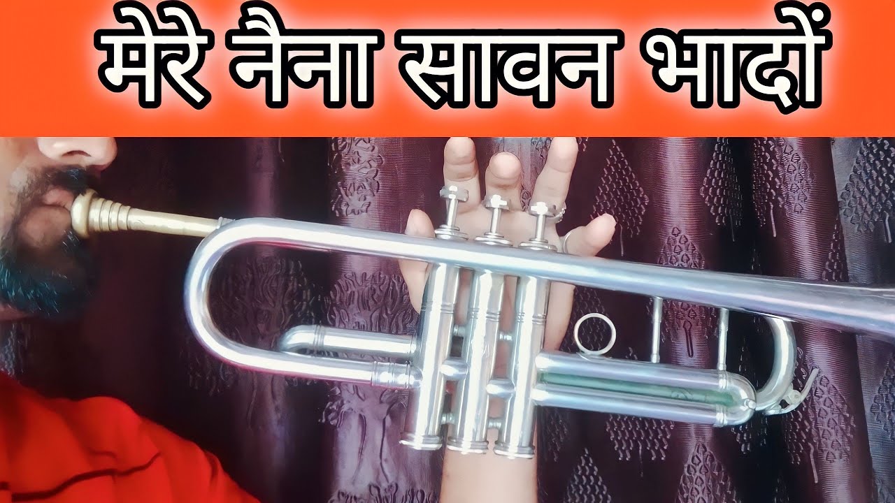 Mere Naina Sawan Bhadon Trumpet Notes Very Easy Steps. Trumpet Me Sikhen.