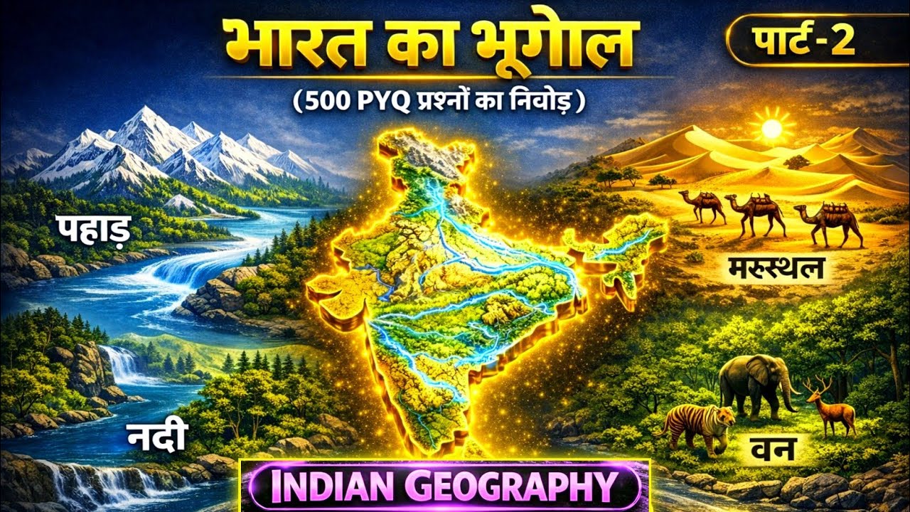 भारत का भूगोल | 500 PYQ प्रश्नों का निचोड़ | Indian Geography Complete Revision | SSC | UPSI | NTPC 