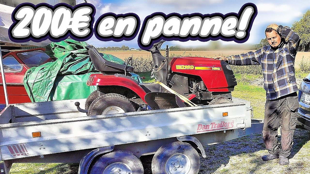 J&rsquo;ai achet&eacute; ce tracteur-tondeuse 200&euro;&hellip; il tourne comme une patate 😅
