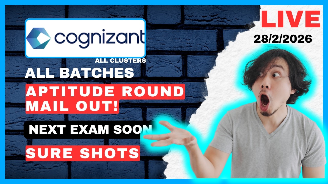 Mail Out! Must Practice These 2026😲| Preparation | Cognizant Aptitude Assessment 2026 | GenC