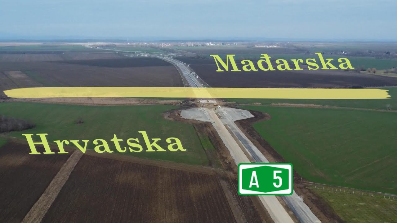 Autocesta A5, 01.02.2025. napredak radova do  Mađarske granice (puštena u promet 07.10.2025)