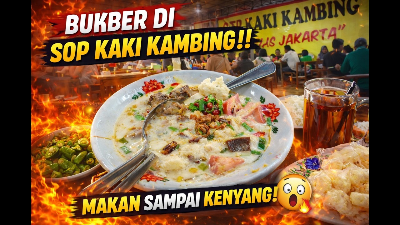 BUKBER DI SOP KAKI KAMBING 🤤 abdi makan nambah terus 😱